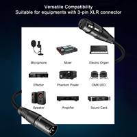 Câble audio blindé XLR 2 en 1 de 0.5m avec gaine en PVC Connecteur mâle à femelle équilibré à 3 broches pour console de mixage XLR Lecteur DVD