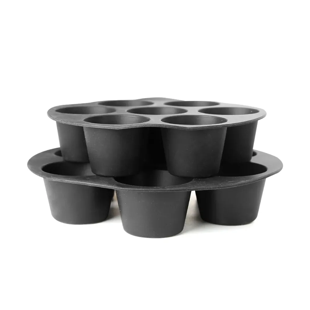 7 Holes Airfryer Silicone Pot Muffin Cake Cup Mold Baking Pan for Pastry Air Fryer Microwave Oven Baking Tray Kitchen Accessory