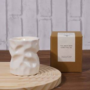 Fragancia personalizada vainilla té helado naranja personalizado único cerámica vela recipiente velas perfumadas con etiqueta privada - Product Image 3