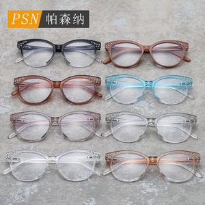 Psn Cat Eye Full Rim <b>Eyeglasses</b> <b>Frame</b> 5026 Anti Blue Light Women's Lightweight Design - Product Image 2