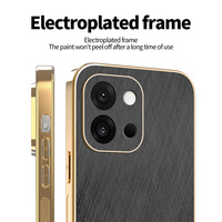 Étui de téléphone en cuir électro-plaqué de luxe, motif en cuir, coque respectueuse de la peau pour OnePlus Ace 6/15R/15/13T/Nord 5/Nord CE5
