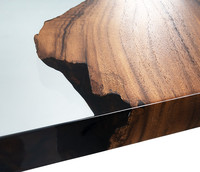 Table basse moderne en bois massif Seeland Monkey Pod de haute qualité, très vendue