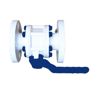 Industrial Manual Type 2-Way Ball Power UPVC PVC PP <b>Media</b> Acid Resistant 2 Piece Flanged End for Acid - Product Image 3