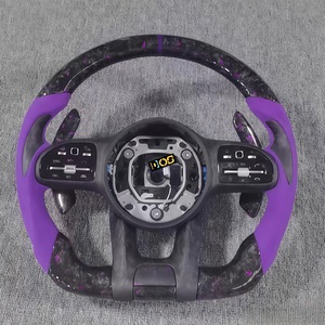 Volant en cuir orange personnalisé DOS pour Mercedes Benz AMG Classe S W221 Classe <span class=keywords><strong>E</strong></span> W212 W213 <span class=keywords><strong>CLA</strong></span> C117 <span class=keywords><strong>250</strong></span> 200 C118 en fibre de carbone - Product Image 6