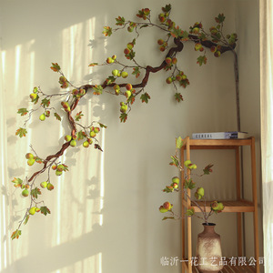 Yihua Floral Art Artificial Fig Branch <b>Silk</b> Flower New Chinese Style Home Decor Single Branch WHG001 - Product Image 2