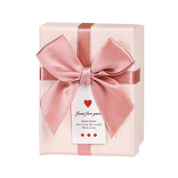 Boîte cadeau rigide de luxe biodégradable avec logo personnalisé pour la Saint-Valentin, rouge à lèvres, blush, finition mate texturée, cosmétiques pour soins de la peau
