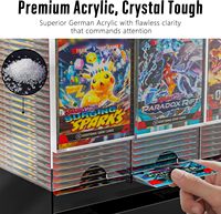 Boîtier de Présentation pour Boosters TCG en Acrylique, Conception à Alimentation par Gravité, Coffre à Cartes Professionnel, Organisateur de Bureau Moderne et Portable, Rangement Sécurisé