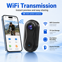 4K/1080p Thumb Action Kamera MD101 Mini Spor Kamerası 120 Geniş Açı IP67 Su Geçirmez WiFi Giyilebilir Taşınabilir Bisiklet Kamerası Video Kaydedici