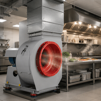 Ventilateur centrifuge triphasé 380V, petit ventilateur centrifuge pour l'extraction des gaz de cuisson dans les cuisines commerciales