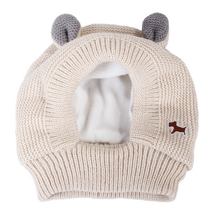 Winter Warm Windproof Dog Head Cover Velvet Knitted Rabbit Ears Pet Dog Headgear Polyester INS Style <strong>Animal</strong> Pattern <strong>Hat</strong> <strong>for</strong> Cats - Product Image 5