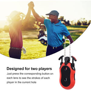 Compteur de score de golf miniature en gros, noir, en ABS, pour enregistrer les coups, avec clip, pratique - Product Image 5