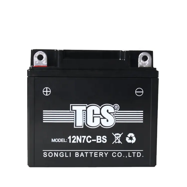 Baterai Motor TCS Bebas Pemeliharaan Tersegel 12n7c BS