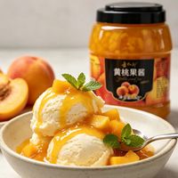 Lotlong Chunky Fruit Pieces Premium Gele Perzik Drankjessaus OEM Fabriek voor Smoothie Bar Koffieshop Kiosk Winkel