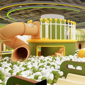 คาวบอยสำหรับเล่นในร่มแบบนุ่มอุปกรณ์สำหรับเด็กธีมปาร์คออกแบบพร้อมแทรมโพลีนบอลสระน้ำ - Product Image 1