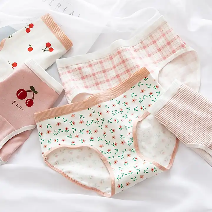 japanese cherry floral girl underwear soft