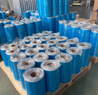 Ruban adhésif en aluminium thermoscellable VC bleu pour animaux de compagnie, activé par haute température pour lier les fils, utilisé pour les connexions de fils d'évaporateur