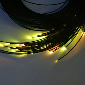 สายไฟเบอร์ออปติกแบบปลายเรืองแสงสีดำขนาด 1.0 มม. พร้อมปลอกหุ้มสีดำ PVC สำหรับไฟส่องสว่างปลายสาย ไฟเบอร์ออปติก PMMA ชุดอุปกรณ์ไฟ LED สำหรับสระว่ายน้ำ DIY - Product Image 3