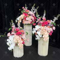 Sunwedding Boule de fleurs mélangées Décoration de table de mariage Fausse fleur Décoration de table de Noël Boule de fleurs pour toile de fond de mariage