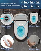 WC intelligent moderne avec bidet intégré, siège chauffant, chasse d'eau automatique, sans réservoir, pour salle de bain de luxe