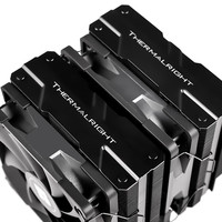 Refroidisseur d'air pour processeur Thermalright PA120 BLACK Dual Tower avec six caloducs et deux ventilateurs silencieux PWM de 120 mm, noir mat