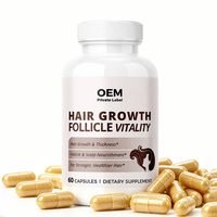 Capsules végétaliennes antioxydantes pour la croissance des cheveux OEM/ODM, biotine 10 000 mcg, collagène avec palmier nain pour hommes et femmes adultes, pour des cheveux plus épais