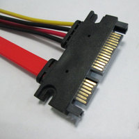 Cable de extensión de datos macho a hembra SATA III 3,0, 7 + 15, 22 Pines, disco duro SATA y unidad óptica SATA
