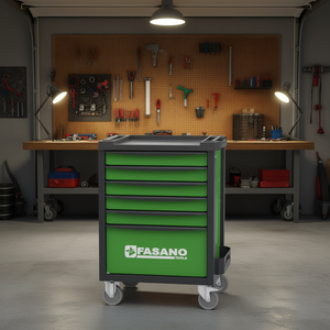 Fasano Tools 6 <b>Drawer</b> Tool Cart Green Rolling Storage Organizer for <b>Workshop</b> Garage Use - Product Image 3