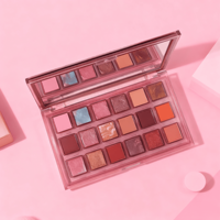 Palette de fards à paupières nacrés 18 couleurs haute pigmentation en poudre fine, marque privée, pour maquillage quotidien et de soirée pour femmes