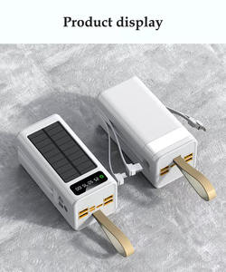 Солнечная панель Power Bank чехол со встроенным кабелем логотип настроить Поддержка беспроводной зарядки Type-C Powerbank для мобильных телефонов - Product Image 3