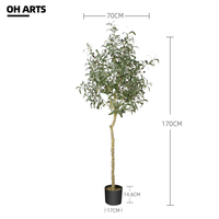 Arbre d'olivier artificiel de haute qualité, plantes décoratives, tronc en bois pour salon