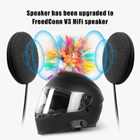 Intercom Full Duplex FreedConn T-Com VB pour casque, matériau ABS, étanche, garantie 1 an, accessoires de moto