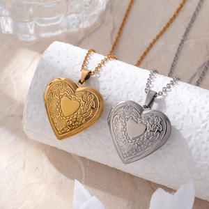 Paslanmaz Çelik Müşteri Fotoğrafı Kalp Madalyon Kolye DIY Kişiselleştirilmiş Kişi Resimli Kolye Dropshipping - Product Image 3