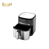 Friteuse à air électrique intelligente moderne pour la maison, grande capacité 9L/10L, écran numérique, type carré, friteuse à air RONCHI