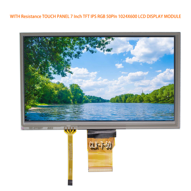 WITH Resistance TOUCH PANEL 7 Inch TFT IPS RGB 50PIn 1024X600 LCD DISPLAY MODULE