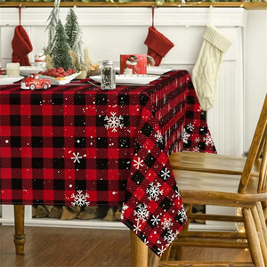 <span class=keywords><strong>Mantel</strong></span> <span class=keywords><strong>de</strong></span> Navidad 60*120 pulgadas nieve rojo búfalo a cuadros <span class=keywords><strong>mantel</strong></span> lavable para fiesta <span class=keywords><strong>Picnic</strong></span> cena Decoración - Product Image 2