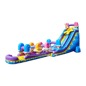 Giá rẻ PVC bên cho thuê công viên nước Công viên giải trí bouncy nhảy lâu đài ngoài trời <span class=keywords><strong>Inflatable</strong></span> 22ft trượt nước để bán với hồ bơi - Product Image 1