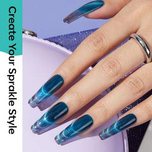 Haute qualité islande bleu oeil de chat UV Gel vernis à ongles coloré paillettes translucide gelée <span class=keywords><strong>manucure</strong></span> échantillon gratuit disponible - Product Image 2