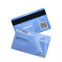 Carte-cadeau personnalisée en plastique PVC à bande magnétique avec mini code à barres QR fréquence 125kHz pour demande de carte de membre