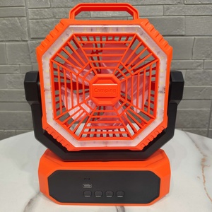 Factory Direct <b>Smart</b> 10000mAh USB Rechargeable Camping <b>Fan</b> Strong Wind Electric Oscillating <b>Fan</b> with Flashlight - Product Image 3