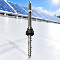 Support de rail de toit pour panneau solaire en aluminium, vis de fixation pour bois, fixation sur toit en béton, structure durable, exportateur