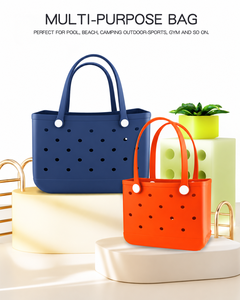 Sac fourre-tout de plage Bogg en EVA, grand format, avec poignées, couleurs améliorées, lavable, en caoutchouc, collection été 2025, vente en gros, populaire et très demandé - Product Image 5