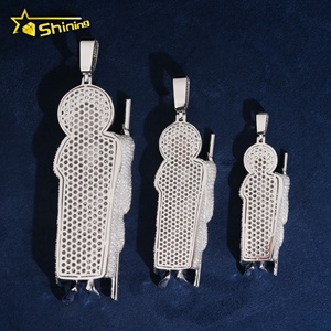 Nuovo Arrivo Gioielli Hip Hop Collana con Pendente Gesù Iced Out Grande in <span class=keywords><strong>Argento</strong></span> Sterling 925 con Moissanite Colore <span class=keywords><strong>D</strong></span> VVS - Product Image 6