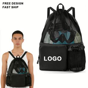 Custom Logo <b>Drawstring</b> <b>Backpack</b> Beach Swimming <b>Backpack</b> Wet and Dry Separation Waterproof <b>Drawstring</b> Bag with Nylon Lining - Product Image 1