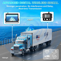 Moniteur DVR sans fil 10,1'' Quad 1080P avec caméra de recul étanche vision nocturne et kit carte SD 32 Go pour camping-car/camion/remorque