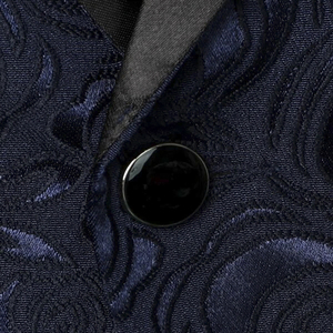 Blazer da Uomo di Alta Qualità con Collo a Scialle e Motivi Floreali, Vestibilità Slim, Giacca Formale da Ufficio per Uomo - Product Image 3