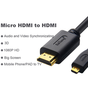 Rouleau de câble micro hdmi vers hdmi, 2 m/1m/3m/5m/10m, en nylon 90, fin, pour télévision, verrouillage de 4k/19p