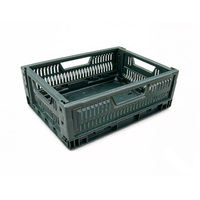 Caisse en plastique pliable empilable pour l'agriculture, fruits, légumes, vente en gros, panier en plastique pliable