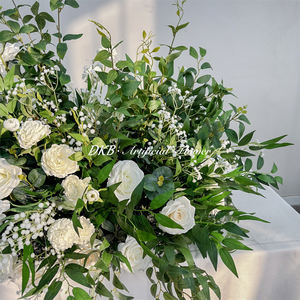 2026 Trending Natural Wild Style <b>long</b> white flower aisle runners Silk Real Touch Aisle Wedding Table flower - Product Image 4