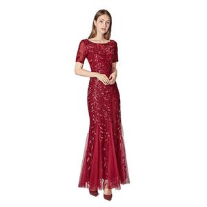 Vestido de Noche de Malla con Lentejuelas Estilo Sirena para Mujer, Corte Ajustado Europeo y Americano, Colección Primavera/Verano 2026, Ideal para Anfitrionas de Banquetes - Product Image 1