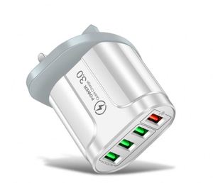 อะแดปเตอร์ชาร์จเร็วแบบติดผนัง 4 พอร์ต USB คุณภาพสูง พร้อมอะแดปเตอร์ชาร์จโทรศัพท์แบบเร็ว สำหรับใช้กับเดสก์ท็อป - Product Image 6